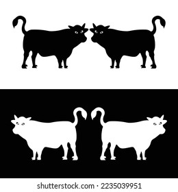 Bull animal logo template design . icon logo 