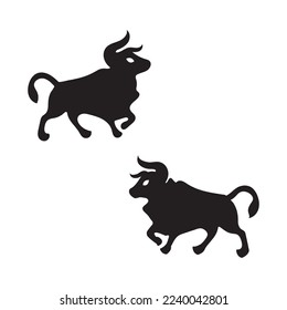 Bull animal logo template design . icon logo 