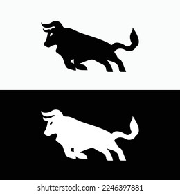 Bull animal logo template design . icon logo 