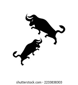 Bull animal vector logo design .icon logo 