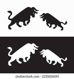 Bull animal vector logo design . icon logo 