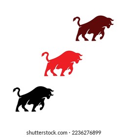 Bull animal vector logo design . icon logo 