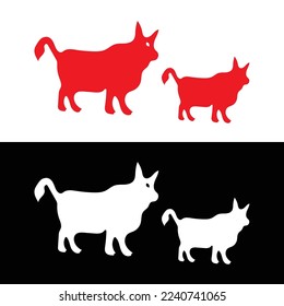 Bull animal vector logo design . icon logo 