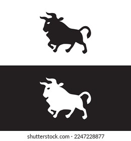 Bull animal vector logo design . icon logo 