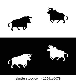 Bull animal vector logo design . Bull icon . 