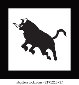 Bull animal vector logo template design 