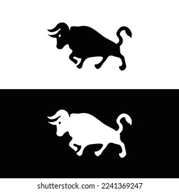 Bull animal vector logo template design . icon logo 