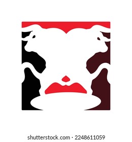 Bull animal vector logo template design . icon logo 