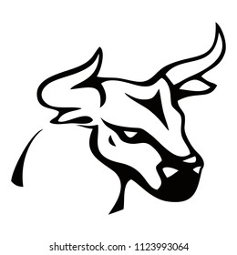 bull animals vector logo