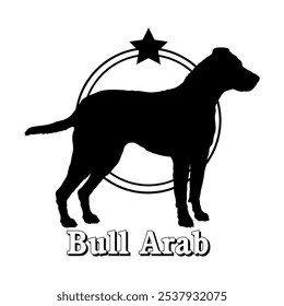 Bull Arab dog silhouette,  dog, dog breeds, logo, vector, silhouette, logo design, animal, illustration, icon, sign, design, black,  symbol, pet