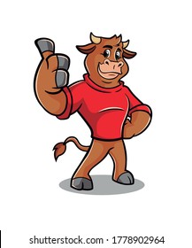 Bull with attitude - vector illustration