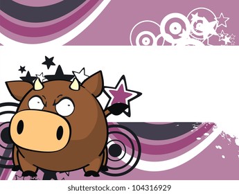 bull ball cartoon background in vector format