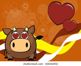 bull ball cartoon background in vector format