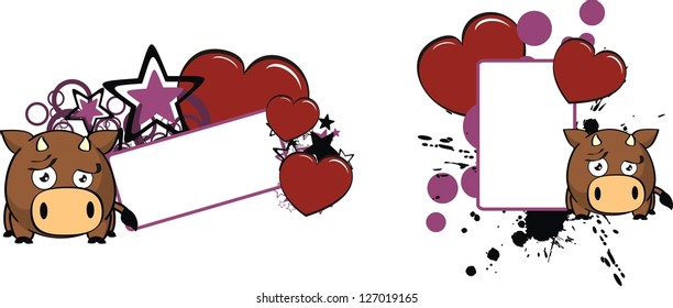 bull ball cartoon copyspace in vector format very easy to edit