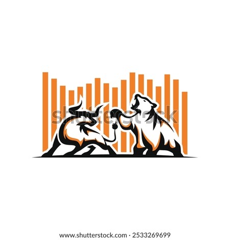 Bull And Bear Marketing Logo Design