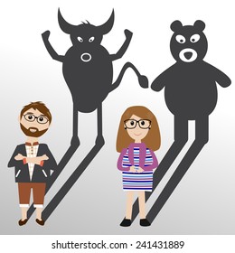 bull or bear shadow stock investment
