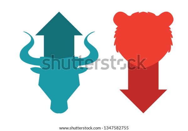 Bull Bear Symbols On Stock Market Stock Vector (Royalty Free ...