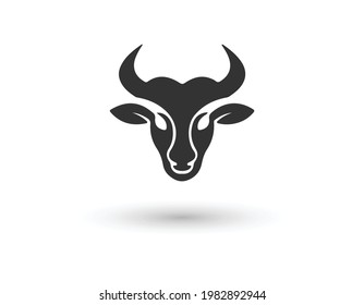 Bull bison icon vector illustration isolated on white background