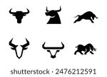 Bull Black icon design illustration template vector