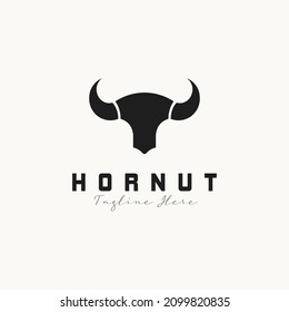 Bull buffallo cow simple clean icon logo design inspiration