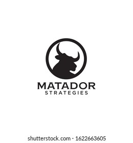 Bull buffalo bison logo icon design vector template illustration