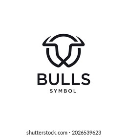 Bull Buffalo Cow Taurus Head Logo Design