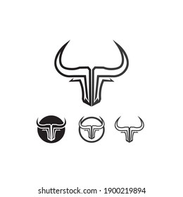 Bull buffalo head, cow, animal  mascot logo design vector for sport horn buffalo, animal, mammals, head logo, wild, matador
