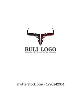 Bull buffalo head, cow, animal  mascot logo design vector for sport horn buffalo, animal, mammals, head logo, wild, matador
