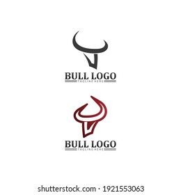 Bull buffalo head, cow, animal  mascot logo design vector for sport horn buffalo, animal, mammals, head logo, wild, matador
