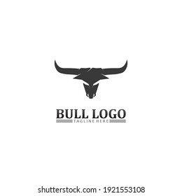 Bull buffalo head, cow, animal  mascot logo design vector for sport horn buffalo, animal, mammals, head logo, wild, matador
