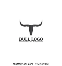 Bull buffalo head, cow, animal  mascot logo design vector for sport horn buffalo, animal, mammals, head logo, wild, matador
