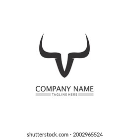 Bull buffalo head cow animal  mascot logo design vector for sport horn buffalo animal mammals head logo wild matador