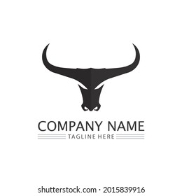 Bull buffalo head cow animal  mascot logo design vector for sport horn buffalo animal mammals head logo wild matador