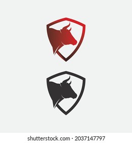 Bull buffalo head cow animal  mascot logo design vector for sport horn buffalo animal mammals head logo wild matador