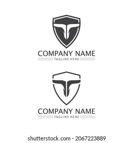 Bull and  buffalo head cow animal  mascot logo design vector for sport horn buffalo animal mammals head logo wild matador