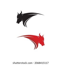 Bull and buffalo head cow animal  mascot logo design vector for sport horn buffalo animal mammals head logo wild matador