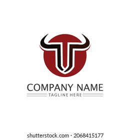 Bull and buffalo head cow animal  mascot logo design vector for sport horn buffalo animal mammals head logo wild matador