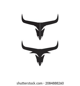 Bull and buffalo head cow animal  mascot logo design vector for sport horn buffalo animal mammals head logo wild matador