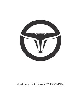 Bull and buffalo head cow animal  mascot logo design vector for sport horn buffalo animal mammals head logo wild matador
