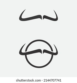 Bull and buffalo head cow animal  mascot logo design vector for sport horn buffalo animal mammals head logo wild matador