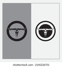 Bull and buffalo head cow animal  mascot logo design vector for sport horn buffalo animal mammals head logo wild matador
