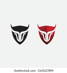 Bull and buffalo head cow animal  mascot logo design vector for sport horn buffalo animal mammals head logo wild matador