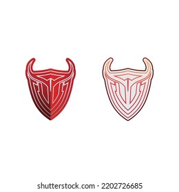 Bull and buffalo head cow animal  mascot logo design vector for sport horn buffalo animal mammals head logo wild matador