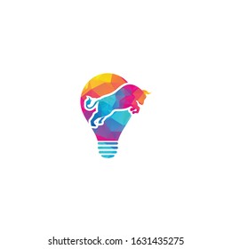 Bull bulb shape concept Logo Template vector icon illustration. Bull logo	