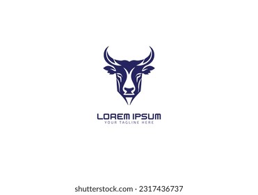 Bull Cattle Cow Head Logo Design Vector icon