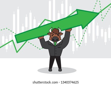 bull character design.stock concept.