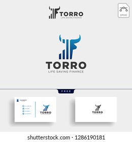 bull chart logo template vector illustration