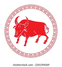 bull chinese zodiac animal icon