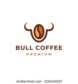 Bull Coffee Logo Template Design Vector Illustration