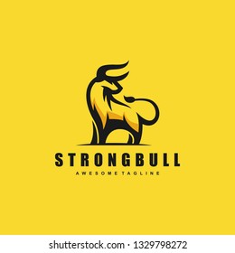 Bull Concept illustration vector Design template. Suitable for Creative Industry, Multimedia, entertainment, Educations, Shop, and any related business